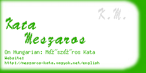 kata meszaros business card